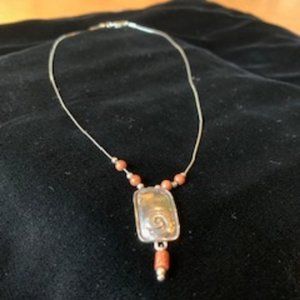 Vintage Silpada Etched Necklace